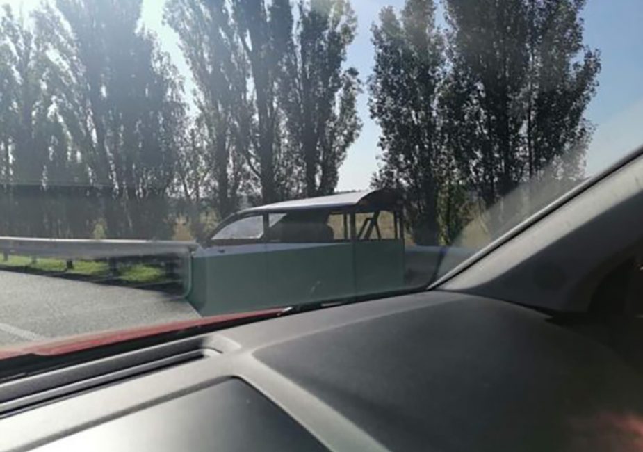 В Киеве заметили необычное транспортное средство