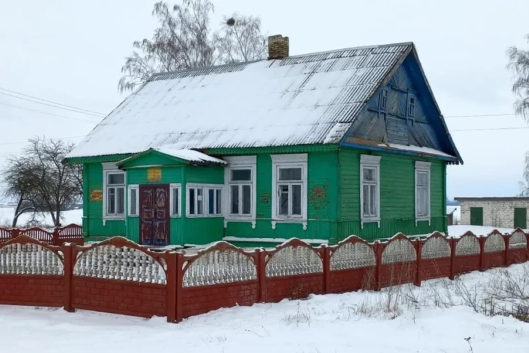 Уже почти за копейки. Под Слонимом продается добротный дом с сараем и крепким забором