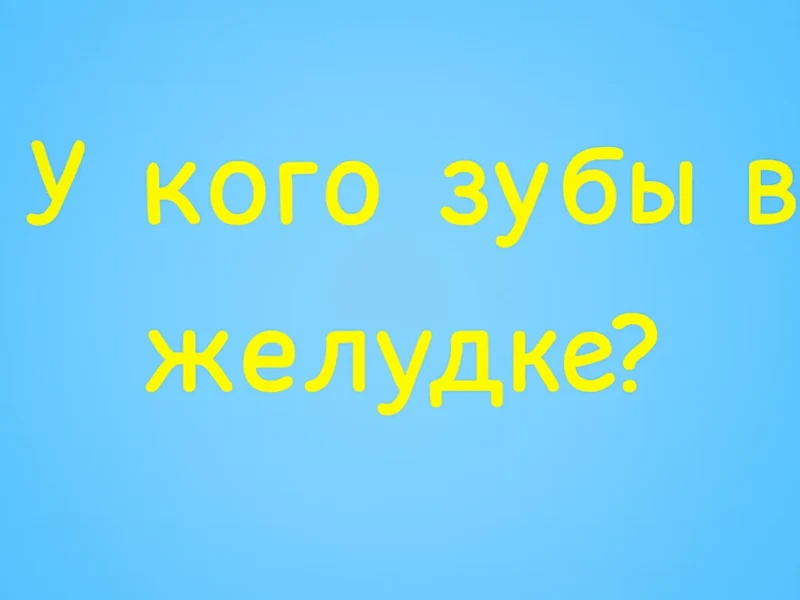 У кого зубы находятся в желудке? Сможете ответить без подсказок?